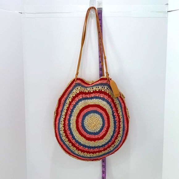 DKNY Circle Woven Boho Style Shoulder Bag - Picture 10 of 13